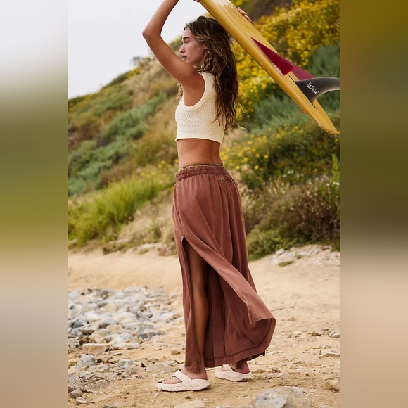 NWOT Hot Shot Slit Wide Leg Pants- Argon Oil - Picture 3 of 12